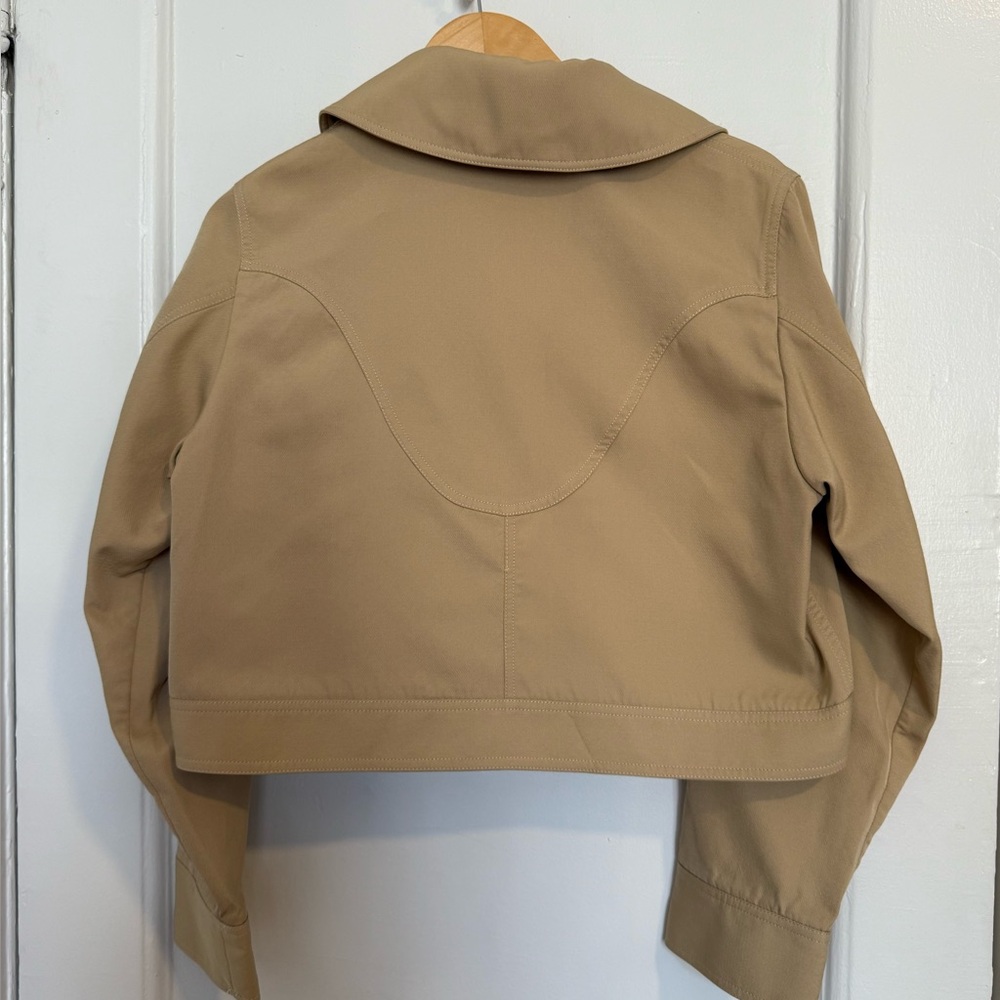 Ganni Beige Cropped Button Jacket - Picture 8 of 8